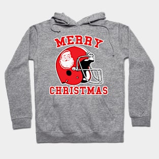 Merry Christmas Santa Football Helmet Hoodie